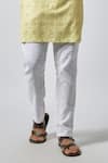 Spring Break_Yellow Kurta Dupion Silk Embroidery Chikankari Straight With Pant _Online_at_Aza_Fashions