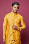 Buy Spring Break Yellow Cotton, Silk Solid Bundi And Kurta Set Online at Aza Fashions Buy_Spring Break_Yellow Cotton, Silk Solid Bundi And Kurta Set _Online_at_Aza_Fashions