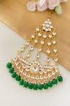 Shop_Namasya_Green Kundan Embellished Chaand Passa _at_Aza_Fashions