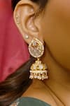 Buy_Namasya_White Mother Of Pearl Jhumkas _at_Aza_Fashions