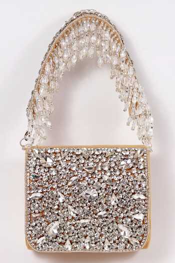 Buy_The Tan Clan_Gold Crystals Grace Embroidered Clutch _at_Aza_Fashions
