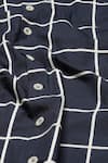 Buy_Abraham & Thakore_Blue Pure Cotton Print Checks Shirt 