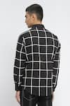 Shop_Abraham & Thakore_Black Pure Cotton Print Checks Classic Shirt _at_Aza_Fashions