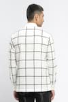 Shop_Abraham & Thakore_Ivory Pure Cotton Print Checks Classic Shirt _at_Aza_Fashions