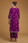 Shop Baidehi Purple Bamboo, Organza Crystals, Beads, Embroidery, Flora Zari Kurta Pant Set at Aza Fashions Shop_Baidehi_Purple Bamboo, Organza Crystals, Beads, Embroidery, Flora Zari Kurta Pant Set _at_Aza_Fashions