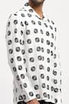 Abraham & Thakore_Ivory Pure Cotton Print Abstract Textured Shirt _at_Aza_Fashions