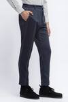 Shop_Abraham & Thakore_Blue Viscose Solid Straight Fit Pant _Online_at_Aza_Fashions