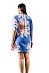 Buy_Rainas_Blue Poplin Print Daisy Round Dress _Online_at_Aza_Fashions