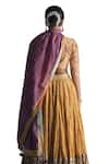 Swatti Kapoor_Purple Handwoven 40gm Chanderi Foil Printed Tassels Bijul Dupatta _Online