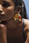 Buy AK-OK Multi Color Beads, Stones Tribal Treasure Agate Embellished Earrings at Aza Fashions Buy_AK-OK_Multi Color Beads, Stones Tribal Treasure Agate Embellished Earrings _at_Aza_Fashions