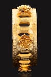 AK-OK_Gold Plated Cutwork Blooming Ladder Bangle _Online_at_Aza_Fashions