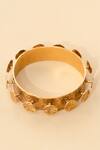 Buy_AK-OK_Gold Plated Studs Spiked Coin Bangle - Single Pc _Online_at_Aza_Fashions