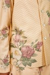 Rohit Bal_Ivory Chanderi Silk Printed Garden Bundi And Kurta Set _Online_at_Aza_Fashions