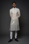 Buy_Rohit Bal_Ivory Matka Silk Embroidery Sequin Ombre Sherwani _at_Aza_Fashions