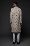 Shop_Rohit Bal_Ivory Matka Silk Embroidery Floral Garden Hand Sherwani _at_Aza_Fashions