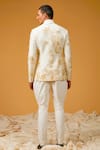 Shop_Rohit Bal_Ivory Chanderi Silk Printed Sequin Marine Embellished Bandhgala _at_Aza_Fashions