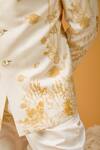 Buy_Rohit Bal_Ivory Chanderi Silk Printed Sequin Marine Embellished Bandhgala _Online_at_Aza_Fashions