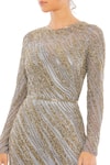 Buy_Mac Duggal_Grey Net Embellished Bead Round Stripe Gown _Online_at_Aza_Fashions