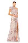 Buy_Mac Duggal_Multi Color Lining 100% Polyester Embellished Floral Embroidered Slit Gown _at_Aza_Fashions