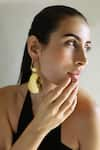 Buy_Varnika Arora_Gold Plated Sol Abstract Shaped Dangler Earrings _at_Aza_Fashions