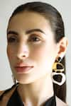 Buy_Varnika Arora_Black Enameled Drift Earrings _at_Aza_Fashions