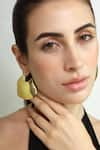 Buy_Varnika Arora_Gold Plated Dune Wind Shaped Hoops _Online_at_Aza_Fashions