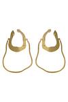 Buy_Varnika Arora_Gold Plated Serene Irregular Shaped Hoops _Online_at_Aza_Fashions