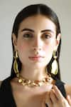 Varnika Arora_Gold Plated Ebb Abstract Motif Necklace _Online_at_Aza_Fashions