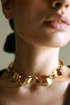 Buy_Varnika Arora_Gold Plated Ebb Abstract Motif Necklace _Online_at_Aza_Fashions