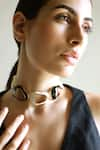 Buy_Varnika Arora_Black Tidal Abstract Motif Necklace _Online_at_Aza_Fashions