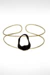 Buy_Varnika Arora_Black Abyssal Abstract Motif Choker _at_Aza_Fashions