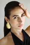 Buy_Varnika Arora_Gold Plated Marine Abstract Shaped Earrings _Online_at_Aza_Fashions