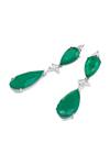 Buy Isharya Green Crystals, Stones Pear Cut Emerald Drop Danglers Online at Aza Fashions Buy_Isharya_Green Crystals, Stones Pear Cut Emerald Drop Danglers_Online_at_Aza_Fashions