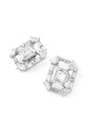 Buy_Isharya_Silver Plated Crystals Framed Quad Cubic Zirconia Halo Studs_Online_at_Aza_Fashions