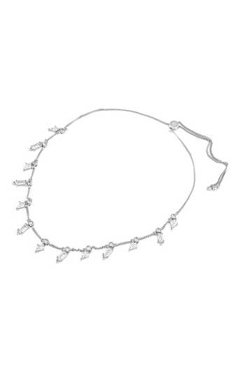 Buy_Isharya_Silver Plated Dainty Tribe Cubic Zirconia Studded Choker_Online_at_Aza_Fashions