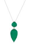 Buy_Isharya_Green Pear Cut Emerald Pendant Necklace _Online_at_Aza_Fashions