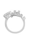 Shop_ISHARYA_Silver Plated Cubic Zirconia Art Deco Cocktail Ring _Online_at_Aza_Fashions