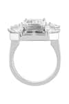 Shop_ISHARYA_Silver Plated Cubic Zirconia Luxe Solitaire Statement Ring _Online_at_Aza_Fashions