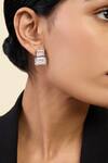 Isharya_Silver Plated Crystals Libra Diamond Drop Earrings_Online_at_Aza_Fashions