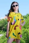 Anaario_Multi Color Organic Cotton Printed Swirl Dress _Online_at_Aza_Fashions