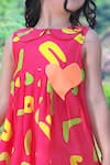 Buy_Anaario_Multi Color Organic Cotton Printed Swirl Dress _Online_at_Aza_Fashions