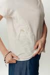 Buy_AK-OK_White Cotton Printed Abstract Round Neck Tonal T-shirt _Online_at_Aza_Fashions