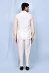 Shop_Arihant Rai Sinha_White Shirt Silk Button Down Band Collar And Pant Set _at_Aza_Fashions