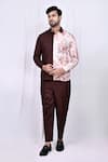 Buy_Arihant Rai Sinha_Multi Color Shirt Satin Cotton Printed Floral Blocked And Pant Set 