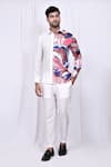 Buy_Arihant Rai Sinha_White Shirt Satin Cotton Printed Floral And Pant Set 