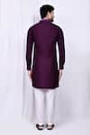 Shop_Arihant Rai Sinha_Purple Art Silk Plain Kurta And Pant Set _at_Aza_Fashions