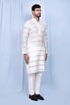 Arihant Rai Sinha_White Art Silk Solid Kurta And Pant Set _at_Aza_Fashions