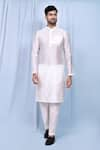 Buy_Arihant Rai Sinha_White Art Silk Embroidered Thread Kurta And Pant Set 