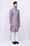 Arihant Rai Sinha_Purple Art Silk Woven Gul Kurta With Pant _at_Aza_Fashions