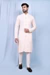 Buy_Arihant Rai Sinha_Cream Cotton, Silk Embroidery Bullian Bloom Kurta With Pant _at_Aza_Fashions
